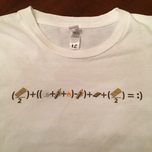 Cute white short sleeve t-shirt